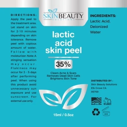LACTIC Acid 35 Skin Chemical Peel packaging