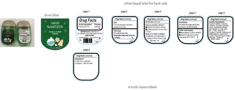 Hand Sanitizer Vanilla Sugar Cookie packaging