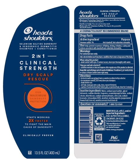 Head and Shoulders 2in1 Clinical Strength Dry Scalp Rescue packaging