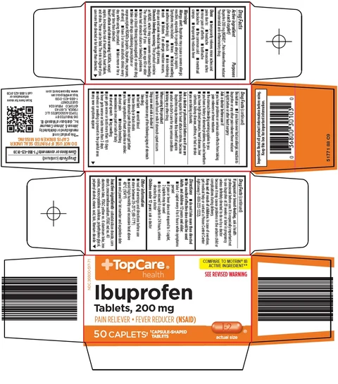 Topcare ibuprofen packaging
