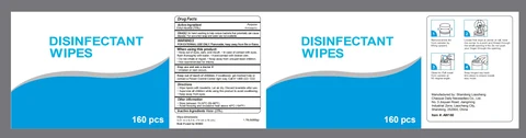 disinfect wipes packaging