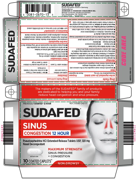 Sudafed Sinus Congestion 12 Hour 포장