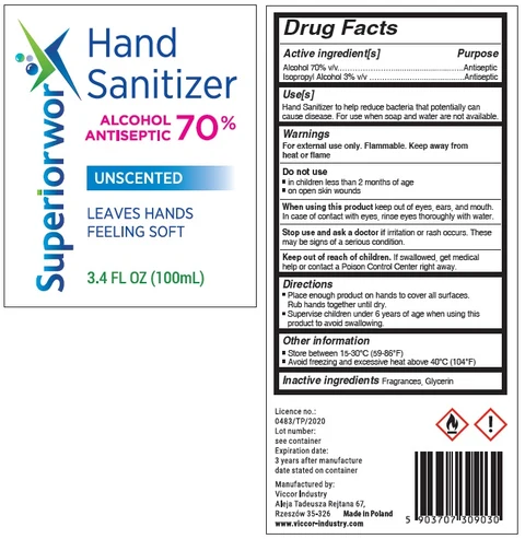 Superiorwor hand sanitizer 포장