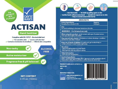 AerisGuard Actisan Hand Sanitizer 포장