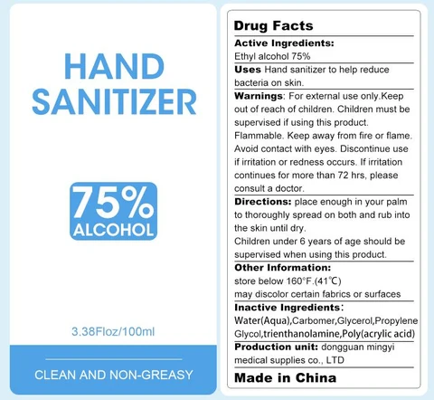 100 ml label