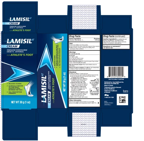 LAMISIL AT TERBINAFINE HYDROCHLORIDE packaging