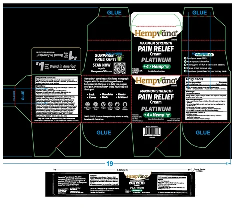 Hempvana Maximum Strength Pain Relief - Platinum 포장