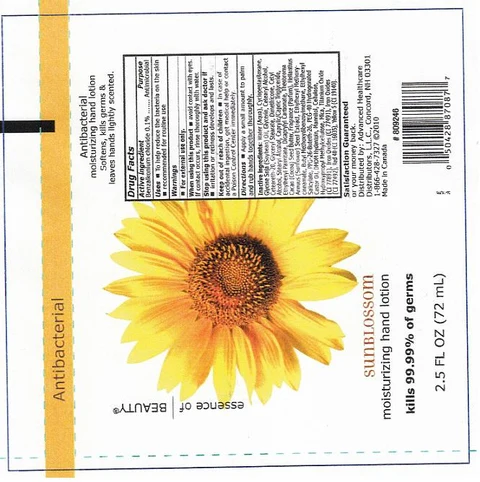 ANTIBACTERIAL MOISTURIZING HAND LOTIONSUN BLOSSOM 포장