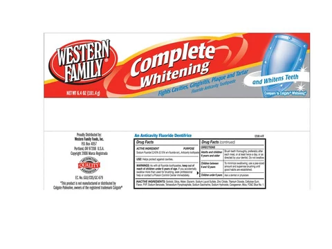 Western Family Complete Whitening packaging