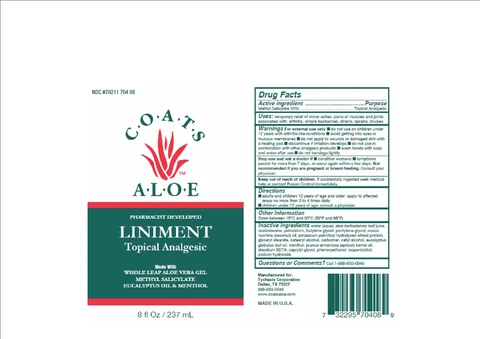 COATS ALOE ANALGESIC packaging