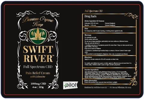 Swift River Pain Relief 포장