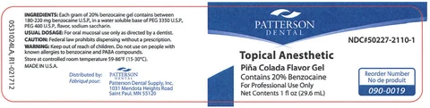 Topical Anesthetic Pina Colada packaging