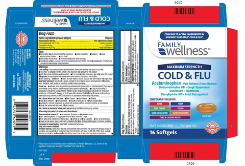 MAXIMUM STRENGTH COLD AND FLU 포장