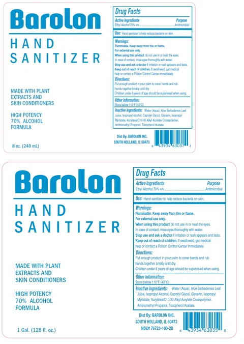 Barolon HAND SANITIZER 포장
