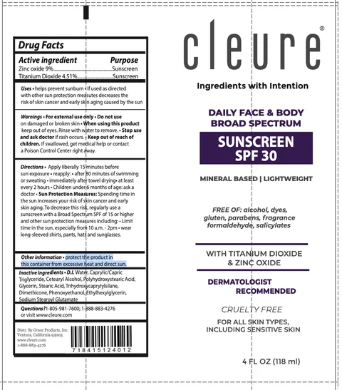 SPF 30 Sunscreen 포장