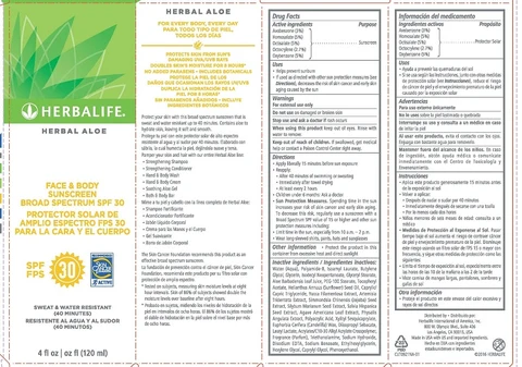 Herbal Aloe Face and Body SPF 30 포장