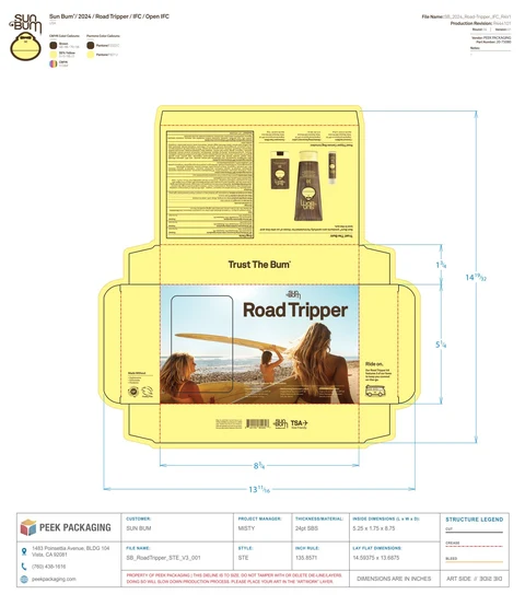 Sun Bum Road Tripper - Amazon - Sunscreen Face Stick SPF 30 / Sun Bum Road Tripper - Amazon - Coconut Lip Balm SPF 30 / Sun Bum Road Tripper - Amazon - Moisturizing Sunscreen SPF 30 포장