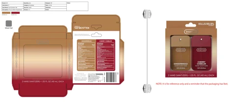 Smart Care Hand Sanitizer,2pk -Gingerbread and Cherry Cobbler 포장