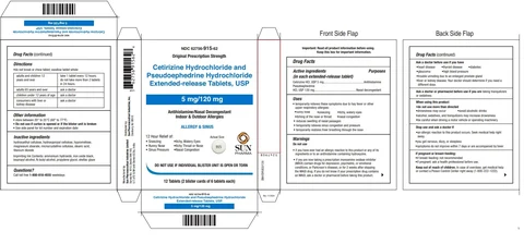 Cetirizine Hydrochloride and Pseudoephedrine Hydrochloride 포장