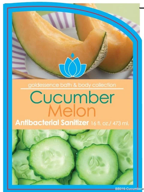 CUCUMBER MELON ANTIBACTERIAL SANITIZER packaging