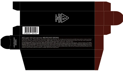 3CE SUPER SLIM PEN EYE LINER BURGUNDY BROWN 포장