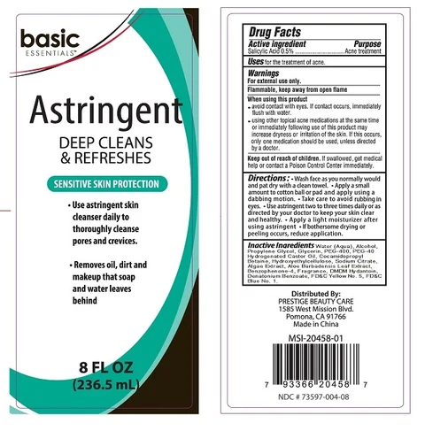 Basic Essentials Astringent 포장