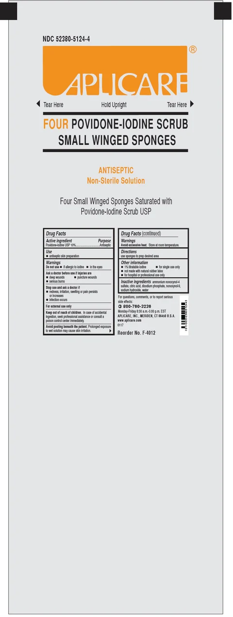 Aplicare Povidone-iodine Scrub Small Wing Sponge 포장