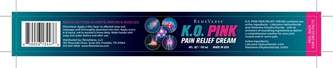 KO Pink Pain Relief Cream 포장