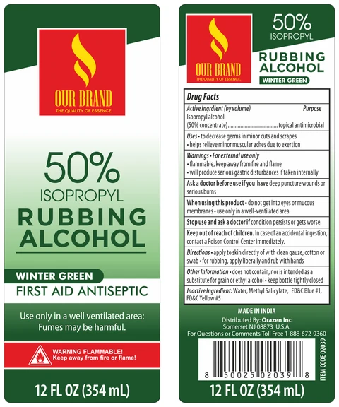 Isopropyl Rubbing Alcohol WintergreenOrazen Inc 포장