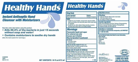 HEALTHY HANDS INSTANT ANTISEPTIC HAND CLEANSER WITH MOISTURIZERS 포장