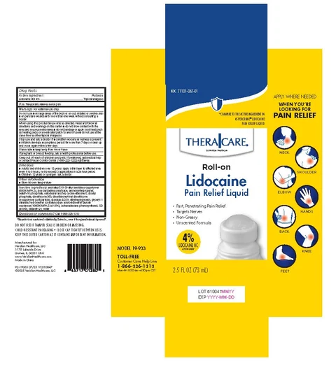 TheraCare Roll-on Lidocaine Pain Relief Liquid packaging