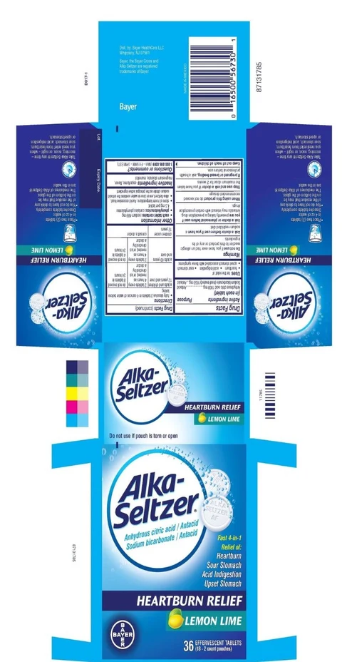 Alka-Seltzer Heartburn Relief Lemon Lime 포장
