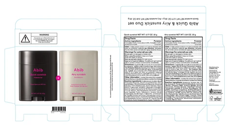 ABIB QUICK AND AIRY SUNSTICK DUO SET 포장