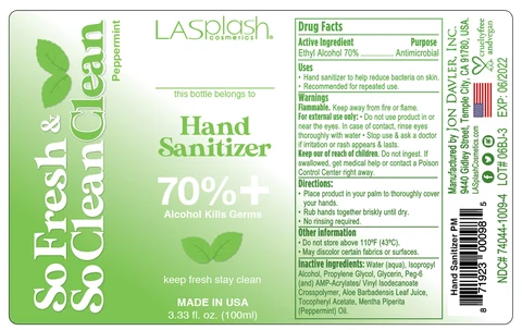 Hand Sanitizer packaging