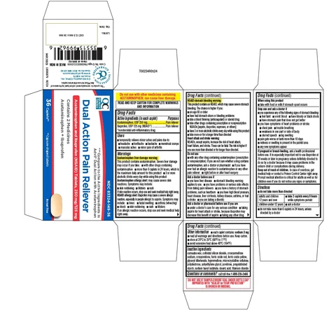 dual action pain reliever packaging