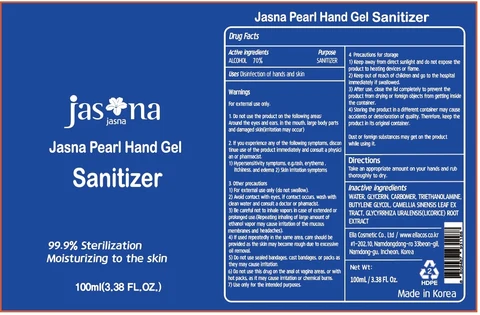Jasna Pearl Hand Sanitizer packaging
