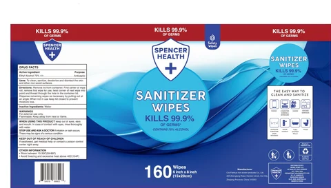 SANITIZER WIPES 포장