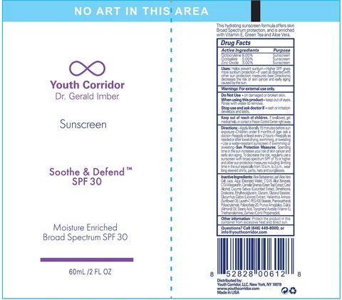 YOUTH CORRIDOR Soothe and Defend SPF-30 packaging