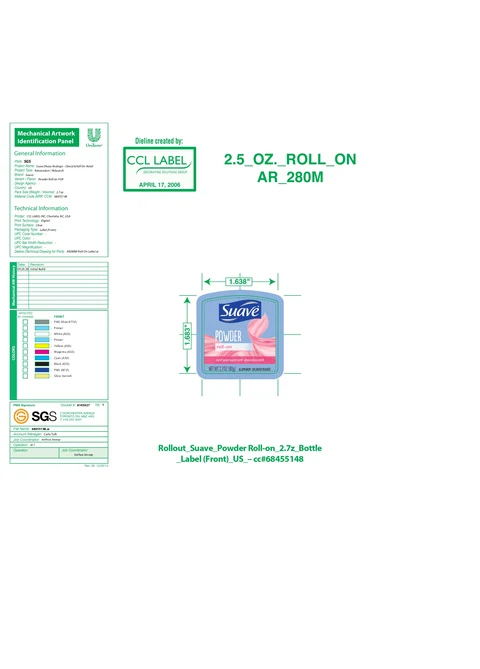 Suave Roll on Powder Antiperspirant 포장