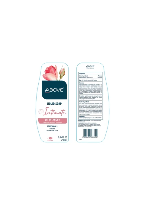 ABOVE INTIMATE LIQUIDSOAP 포장