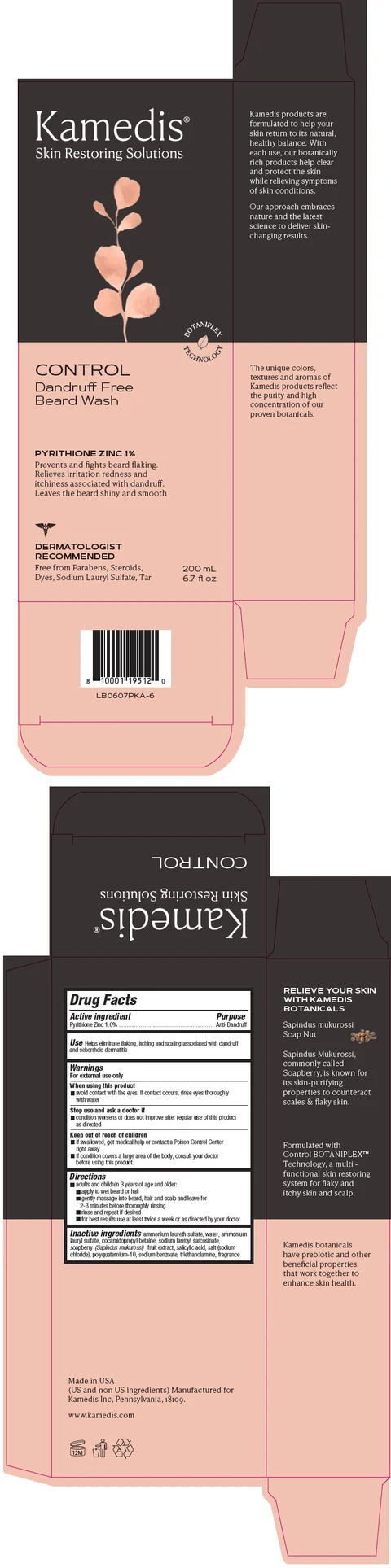 CONTROL Dandruff- Free Beard Wash packaging