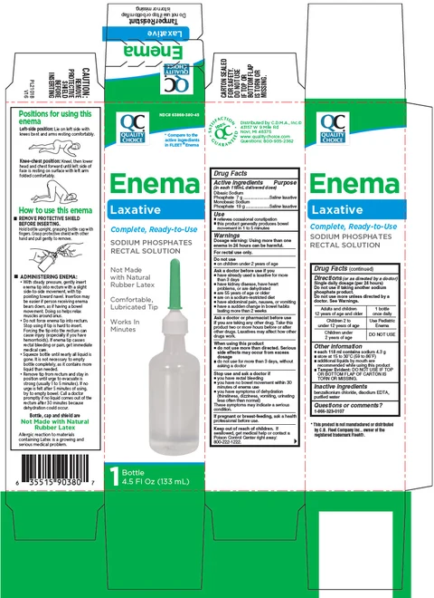 QUALITY CHOICE SINGLE SALINE LAXATIVE 포장