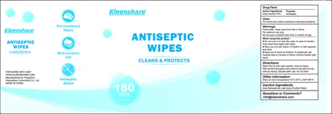 Antibacterial/Antiseptic/Disinfecting Wipes 포장