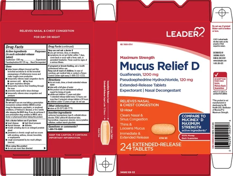 Leader Mucus Relief D packaging