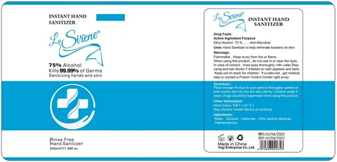 INSTANT HAND SANITIZER packaging