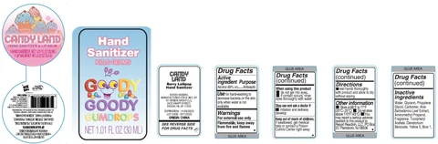 Candyland Hand Sanitizer and Lip Balm 포장