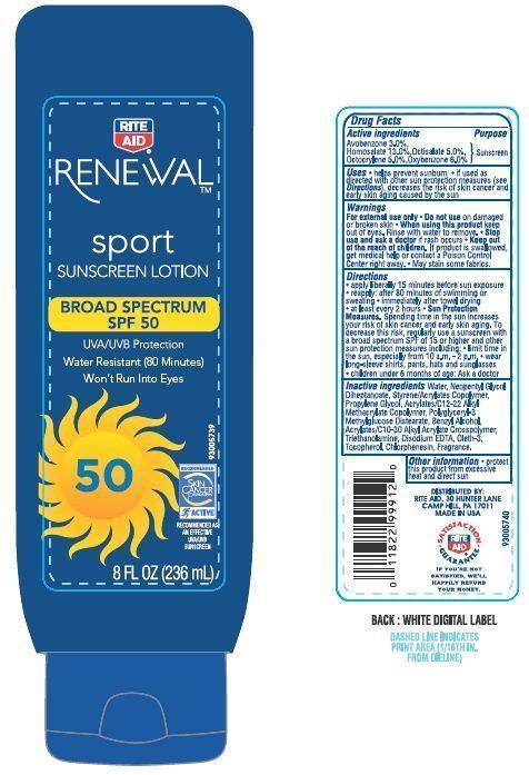 Rite Aid RENEWALSPF 50 SPF 50 packaging
