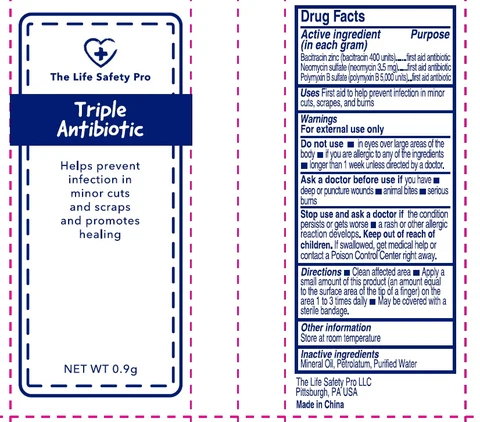 The Life Safety Pro Triple Antibiotic packaging