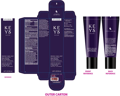 KEYS SOULCARE DAILY MOISTURIZER BROAD SPECTRUM SPF30 SUNSCREEN 포장