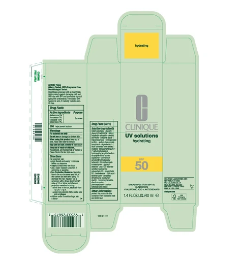 UV SOLUTIONS HYDRATING BROAD SPECTRUM SPF 50 포장